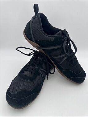 Xero Shoes Prio Suede Barefoot Athletic Sneakers Men's Black Lace-Up - 11.5